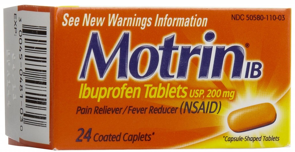 Motrin is just one example of a brand of ibuprofen medication (source) 