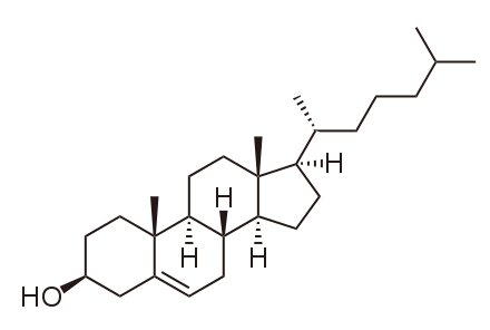 This molecule is cholesterol. In being specific and precise, it is important NOT to call other structures cholesterol (even if they contain cholesterol). More on this later (source)